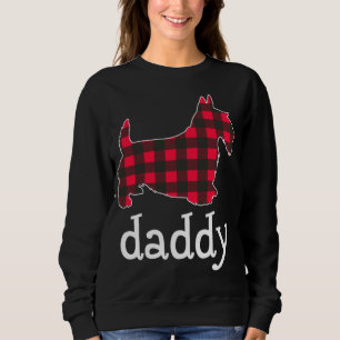Sweatshirt Red Plaid Daddy Scottie Chien Christmas Fam Matchi