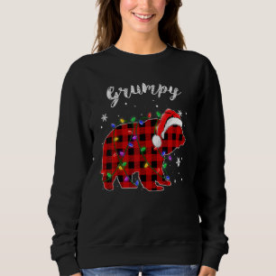 Sweatshirt Red Plaid Grumpy Bear Buffalo Family Pajama Christ