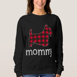 Sweatshirt Red Plaid maman Scottie Chien Christmas Fam Coratc