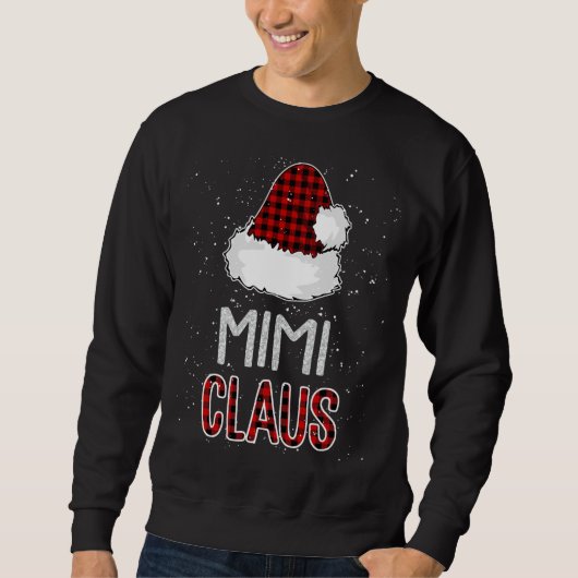Sweatshirt Red Plaid Mimi Claus - Matching Family Funny Chris (Devant)