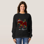 Sweatshirt Red Plaid MR Ours Noël correspondant Pyjama Famill (Devant entier)