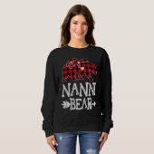 Sweatshirt Red Plaid Nanni Ours Deux Cubes Correspondant Buff (Devant entier)