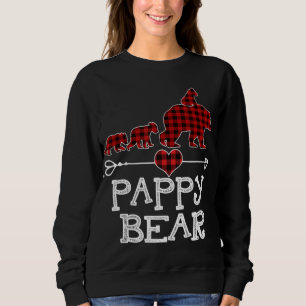Sweatshirt Red Plaid Pappy Ours Correspondant Famille Noël Ré