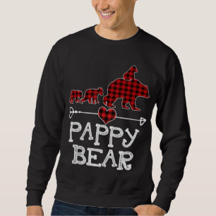 Sweatshirt Red Plaid Pappy Ours Correspondant Famille Noël Ré