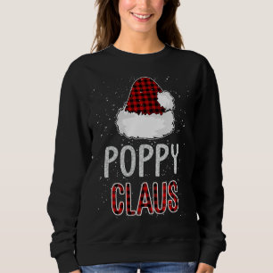 Sweatshirt Red Plaid Poppy Claus Correspondant Famille Amusan