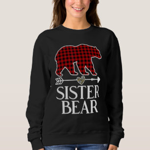 Sweatshirt Red Plaid Sister Bear Pajamas de Noël Family Mat