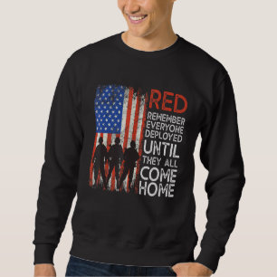 Sweatshirt Red Rappelez-vous que tous les militaires déployés