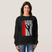 Sweatshirt Red Rhythmic Gymnastics Womens Believe Red Gymnast (Devant entier)