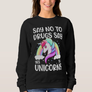 Sweatshirt Red Ribbon Dites Non Dites Oui À Unicorns Week Enf