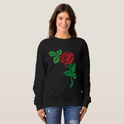 Sweatshirt Red Rose Flower Design – Classic Floral Beauty (Devant entier)