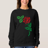 Sweatshirt Red Rose Flower Design – Classic Floral Beauty (Devant)