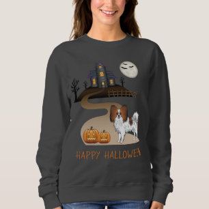 Sweatshirt Red Sable Papillon Et Halloween Maison Hantée