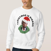 Sweatshirt Red Santa Hat Trump Riged Christmas (Devant)