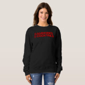 Sweatshirt Red Saying Campfires & Cocktails (Devant entier)