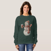 Sweatshirt Red White Snowman Christmas (Devant entier)