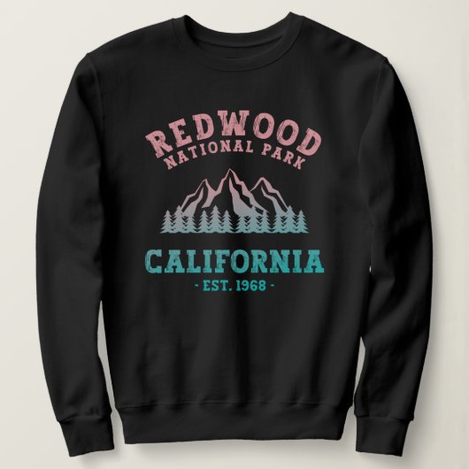 Sweatshirt Redwood National Park California Gradient (Design devant)