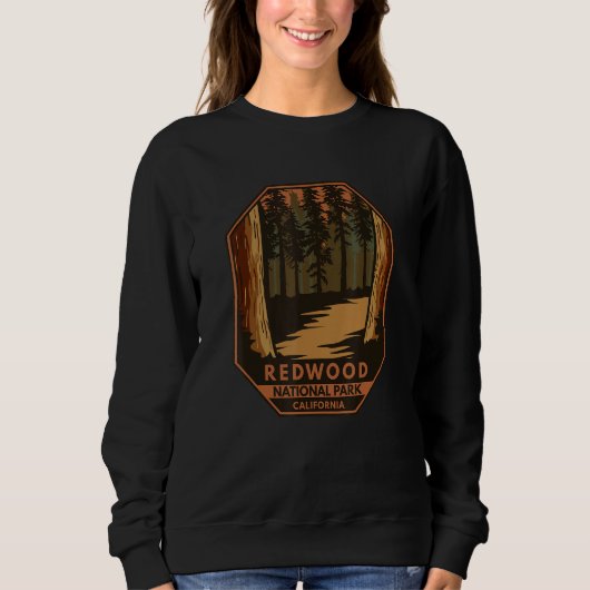 Sweatshirt Redwood National Park Minimal Retro Emblem Vintage (Devant)