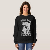 Sweatshirt Reel Cool Fun Fête des pères Pêche Papaw Pour Papa (Devant entier)