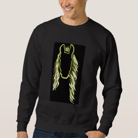Sweatshirt Réflexions ensoleillées d'un cheval (Devant)