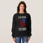 Sweatshirt Réforme des prisons maintenant sensibilisation des (Devant entier)