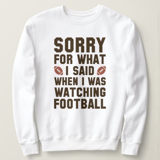 Sweatshirt Regarder le football (Design devant)
