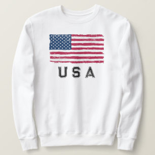 Sweatshirt Regarder vintage Indicateur US (Texte noir)