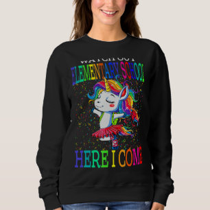Sweatshirt Regardez L'École Primaire Ici Je Viens Unicorn