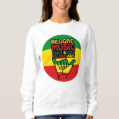 Sweatshirt Reggae Shaka Main avec des citations positives (Devant)