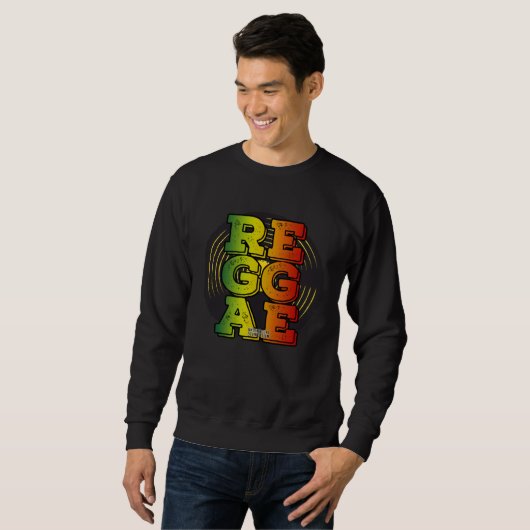 Sweatshirt Reggae Vinyl Rasta (Devant entier)