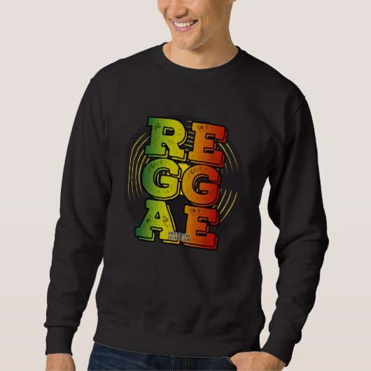Sweatshirt Reggae Vinyl Rasta (Devant)