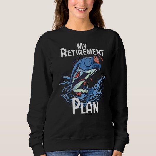 Sweatshirt Régime de retraite Drôle Pêche 2 (Devant)