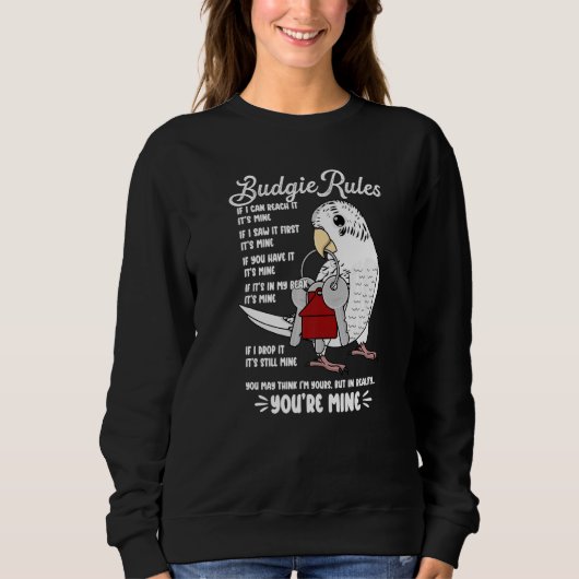Sweatshirt Règles de la maison des perroquets C'est à moi Per (Devant)