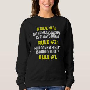Sweatshirt Règles du génie de combat Génie de combat