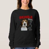 Sweatshirt Règles Pour Le Propriétaire D'Un Chien Beagle 1 (Devant)