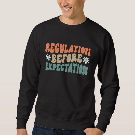 Sweatshirt Regulation Before Expectation Retro Neurodiversity (Devant)