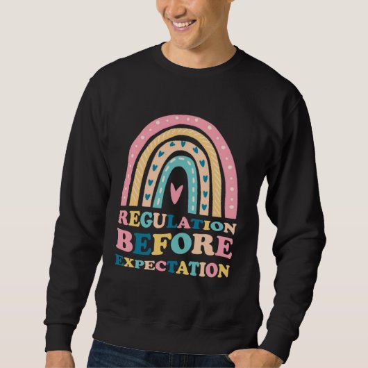 Sweatshirt Regulation Before Expectation Retro Neurodiversity (Devant)