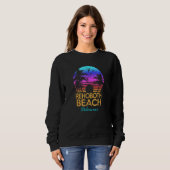 Sweatshirt Rehoboth Beach Delaware Retro Sunset Summer Vibe (Devant entier)