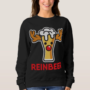 Sweatshirt Rein-Beer Reindeer Drôle Noël Boire Cadeau