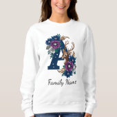Sweatshirt Reindeer d'hiver Monogramme Famille Noël (Devant)
