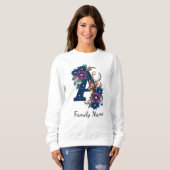 Sweatshirt Reindeer d'hiver Monogramme Famille Noël (Devant entier)