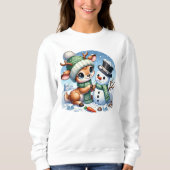 Sweatshirt Reindeer Et Snowman (Devant)