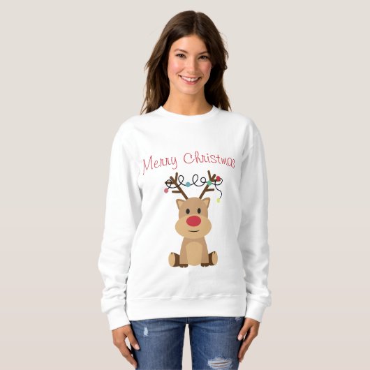 Sweatshirt Reindeer Joyeux Noël (Devant entier)