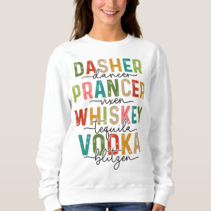 Sweatshirt Reindeer Noms de Fêtes Femmes