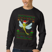 Sweatshirt Reindeer Santa Hat Correspondant laide dragonfly C (Devant)