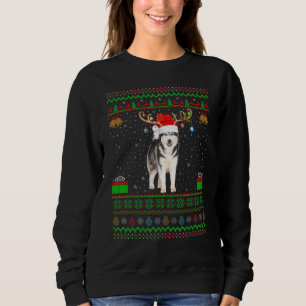 Sweatshirt Reindeer Santa Hat Correspondant Malamute hideux d