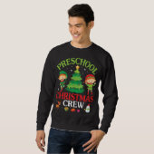 Sweatshirt Reindeer Snowman Elfs Danser Arbre préscolaire Chr (Devant entier)