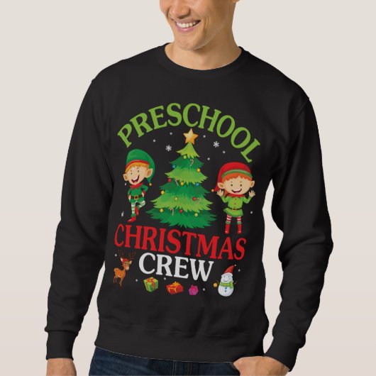 Sweatshirt Reindeer Snowman Elfs Danser Arbre préscolaire Chr (Devant)