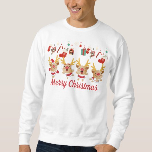 Sweatshirt Reinder de Noël (Devant)
