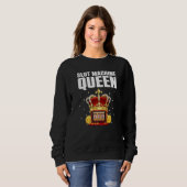 Sweatshirt Reine de machine à sous cool pour femmes filles ca (Devant entier)