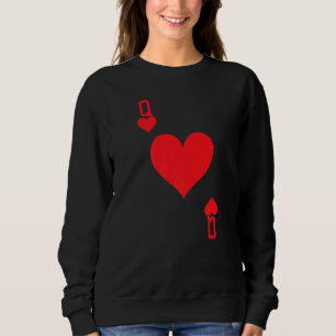 Sweatshirt Reine Des Coeurs - Carte De Jeu Costume D'Hallowee